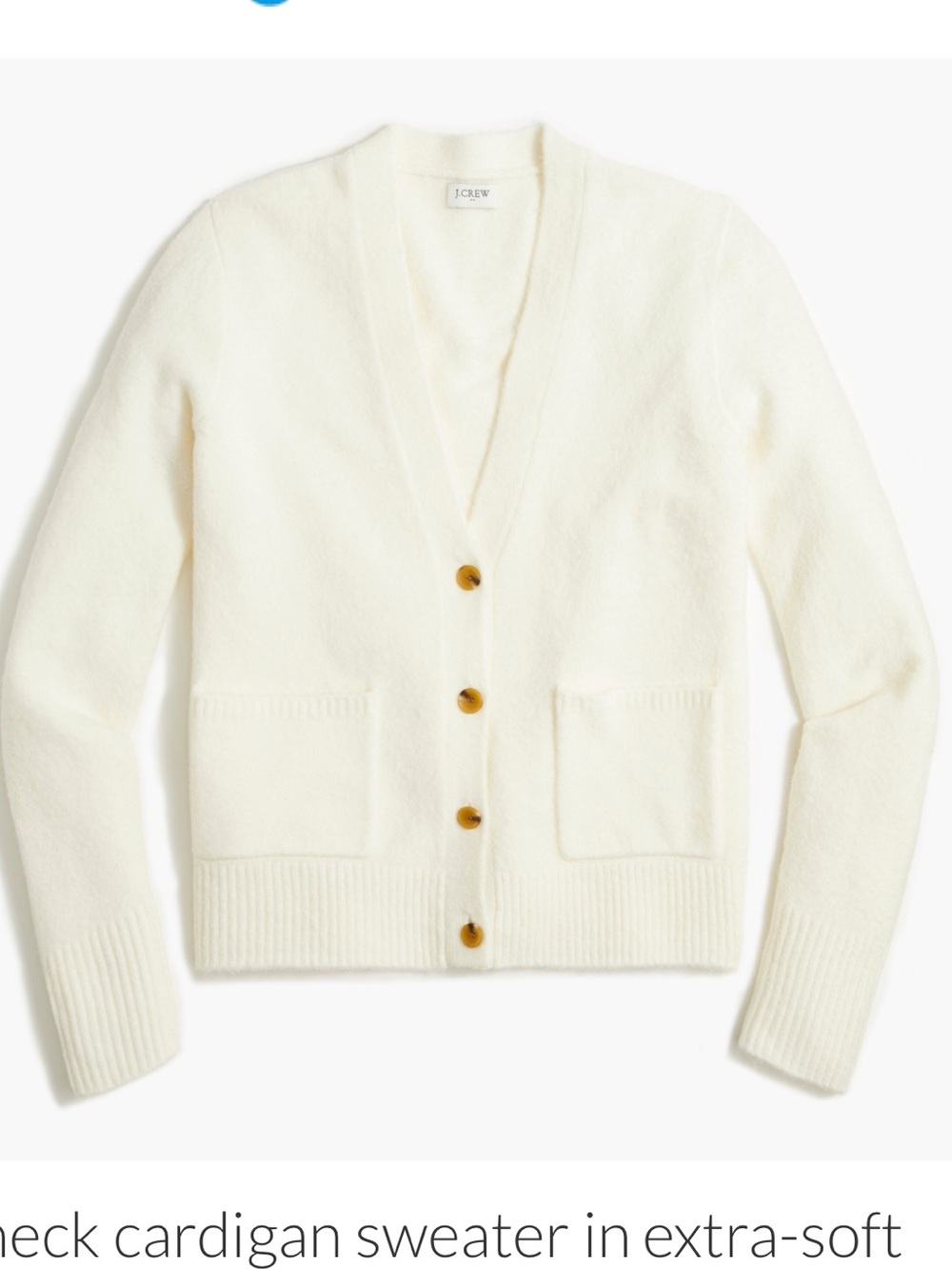 Jcrew v-neck cardigan in extra-soft yarn
